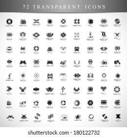 Unusual Icons Set - Isolated On Gray Background - Vector Illustration, Graphic Design Editable For Your Design