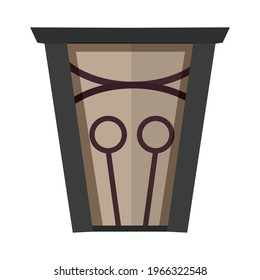 An unusual and interesting magic door. Flat design. Icon for the site. Vector illustration for print or book. The door to a fairy tale.