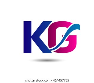 Unusual K and G. kg Business logo template
