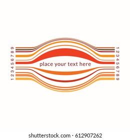 Unusual Label bar code. Vector illustration.