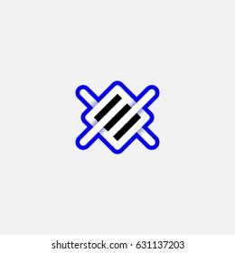 Unusual lattice vector logo in a modern style