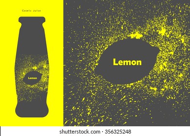 unusual lemon. concept label design