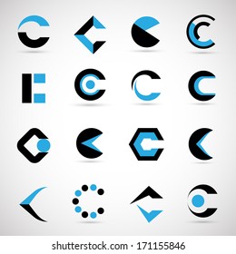 Unusual Letters Set - Isolated On Gray Background - Vector Illustration, Graphic Design Editable For Your Design. 