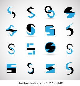 Unusual Letters Set - Isolated On Gray Background - Vector Illustration, Graphic Design Editable For Your Design. 