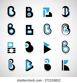 Unusual Letters Set - Isolated On Gray Background - Vector Illustration, Graphic Design Editable For Your Design. 