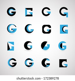 Unusual Letters Set - Isolated On Gray Background - Vector Illustration, Graphic Design Editable For Your Design.