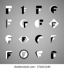 Unusual Letters Set Isolated On Gray Stock Vector (Royalty Free ...