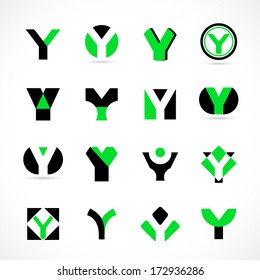 Unusual Letters Set - Isolated On Gray Background - Vector Illustration, Graphic Design Editable For Your Design.