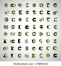 Unusual Letters Set - Isolated On Gray Background - Vector Illustration, Graphic Design Editable For Your Design.