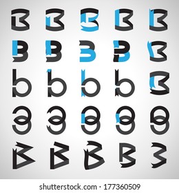 Unusual Letters Set - Isolated On Gray Background - Vector Illustration, Graphic Design Editable For Your Design.