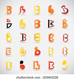 Unusual Letters Set - Isolated On Gray Background - Vector Illustration, Graphic Design Editable For Your Design 