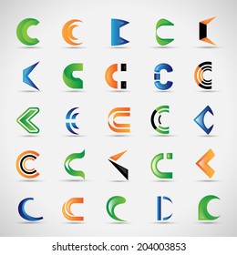 Unusual Letters Set - Isolated On Gray Background - Vector Illustration, Graphic Design Editable For Your Design 