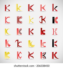 Unusual Letters Set - Isolated On Gray Background - Vector Illustration, Graphic Design Editable For Your Design 