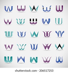 Unusual Letters Set - Isolated On Gray Background - Vector Illustration, Graphic Design Editable For Your Design  