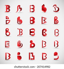 Unusual Letters Set - Isolated On Gray Background - Vector Illustration, Graphic Design Editable For Your Design