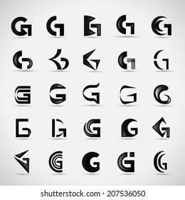 Unusual Letters Set - Isolated On Gray Background - Vector Illustration, Graphic Design Editable For Your Design 