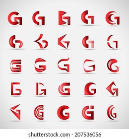 Unusual Letters Set - Isolated On Gray Background - Vector Illustration, Graphic Design Editable For Your Design 
