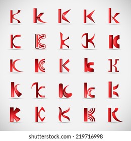 Unusual Letters Set - Isolated On Gray Background - Vector Illustration, Graphic Design Editable For Your Design 