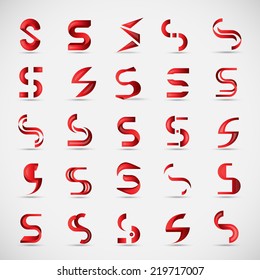 Unusual Letters Set - Isolated On Gray Background - Vector Illustration, Graphic Design Editable For Your Design 