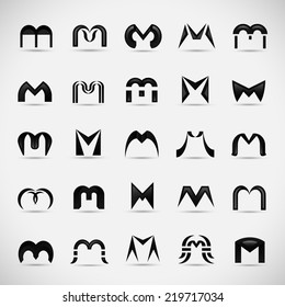 Unusual Letters Set - Isolated On Gray Background - Vector Illustration, Graphic Design Editable For Your Design 