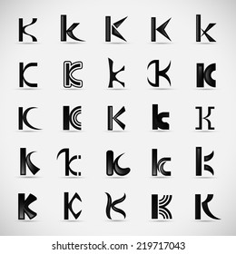 Unusual Letters Set - Isolated On Gray Background - Vector Illustration, Graphic Design Editable For Your Design 