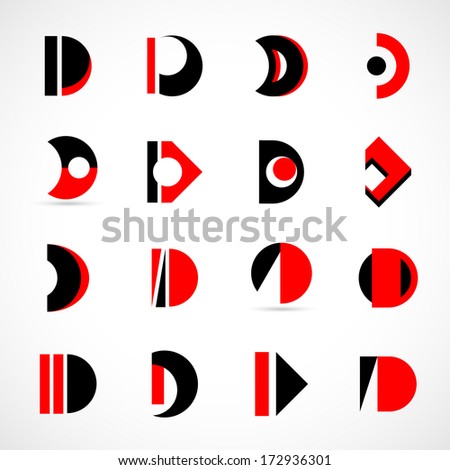 Unusual Letters Set - Isolated On Gray Background - Vector Illustration, Graphic Design Editable For Your Design.