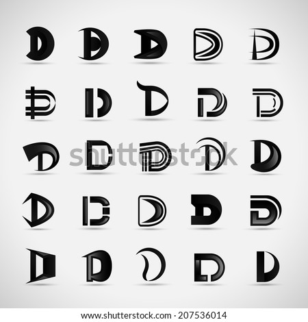 Unusual Letters Set - Isolated On Gray Background - Vector Illustration, Graphic Design Editable For Your Design 