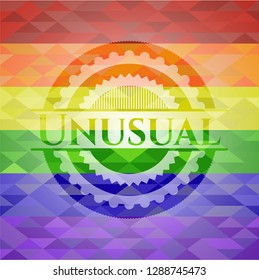 Unusual lgbt colors emblem 