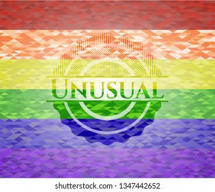 Unusual lgbt colors emblem 