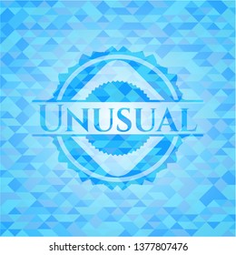 Unusual light blue mosaic emblem