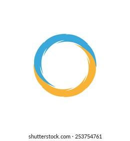 Unusual logo pointing to cycle of matter in nature