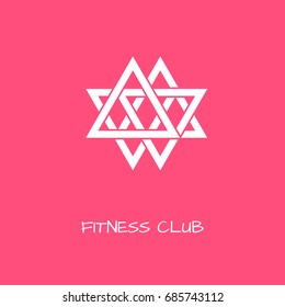 Unusual logo in simple arabic style  for yoga studio, holistic center and alternative medicine 