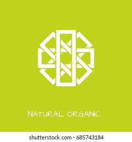 Unusual logo in simple arabic style  for yoga studio, holistic center and alternative medicine 