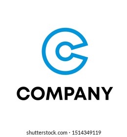 Unusual minimalistic monogram C Business logo template