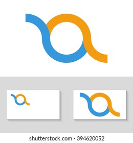 Unusual minimalistic monogram O. Business logo template