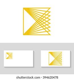 Unusual minimalistic square logo template. Business logo template