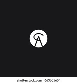 Unusual modern creative stylish connected circular shaped interior brands black and white color SA AS S A initial based letter icon logo.