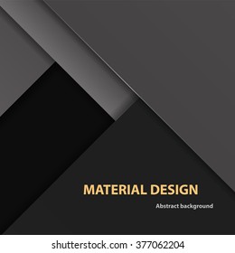 Unusual modern material design. Grayscale rectangles. Vector abstract background