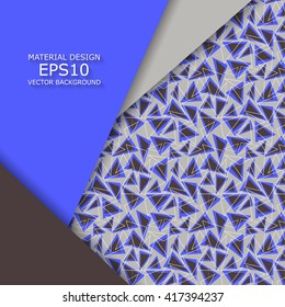 Unusual modern material design vector background. Geometric shapes. Seamless pattern is saved in swatches. Eps10