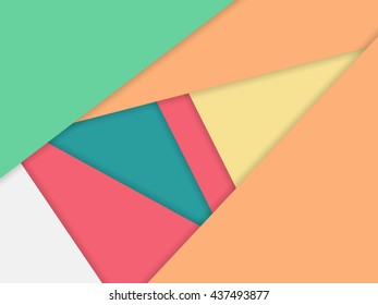 Unusual modern material design vector background. Geometric shapes. Eps10 vector illustration