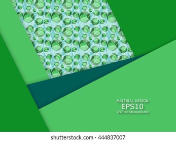 Unusual modern material design vector background over seamless pattern. Seamless geometric shapes. Eps10 vector illustration
