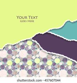 Unusual modern material design vector background over seamless pattern. Geometric shapes. Eps10 vector illustration