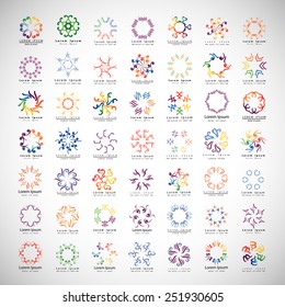 Unusual Monogram Set - Isolated On Gray Background - Vector Illustration, Graphic Design, Editable For Your Design
