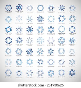 Unusual Monogram Set - Isolated On Gray Background - Vector Illustration, Graphic Design, Editable For Your Design