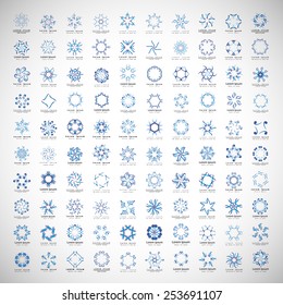 Unusual Monogram Set - Isolated On Gray Background - Vector Illustration, Graphic Design, Editable For Your Design