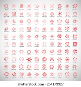 Unusual Monogram Set - Isolated On Gray Background - Vector Illustration, Graphic Design, Editable For Your Design