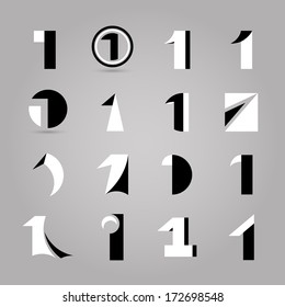 Unusual Numbers Set - Isolated On Gray Background - Vector Illustration, Graphic Design Editable For Your Design.