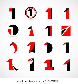 Unusual Numbers Set - Isolated On Gray Background - Vector Illustration, Graphic Design Editable For Your Design.