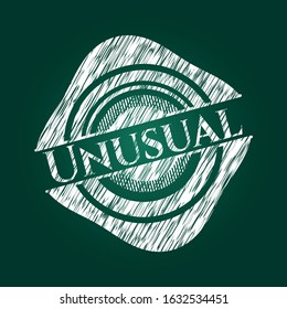 Unusual on blackboard. Vector Illustration. Detailed.
