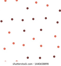 Unusual Pattern Polka Dots of Soft red and Dark moderate red color. Perfect for your design, textile, pattern fills, box, posters, cards, web page etc. Pattern under the mask. Vector.